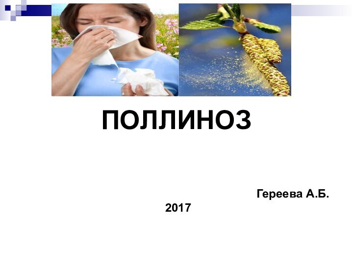 ПОЛЛИНОЗ    2017 Гереева А.Б.