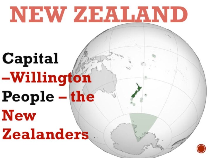NEW ZEALANDCapital –WillingtonPeople – the New Zealanders