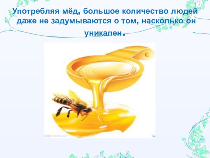 Употребляя мёд, большое количество людей даже не задумываются о том, насколько он уникален.