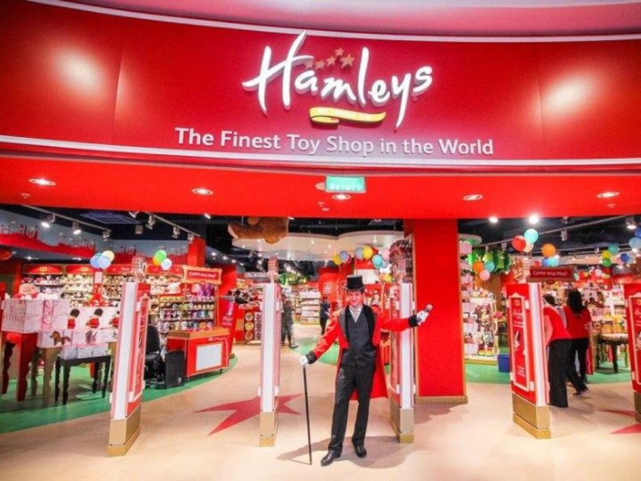 HamleysSpring is green.Summer is bright.Autumn is yellow.Winter is white.