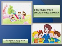 Презентация Взаимодействие детского сада и семьи (для занятия в Школе начинающего воспитателя)