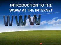 Презентация в программе Power Point на тему Introduction to the WWW at the Internet