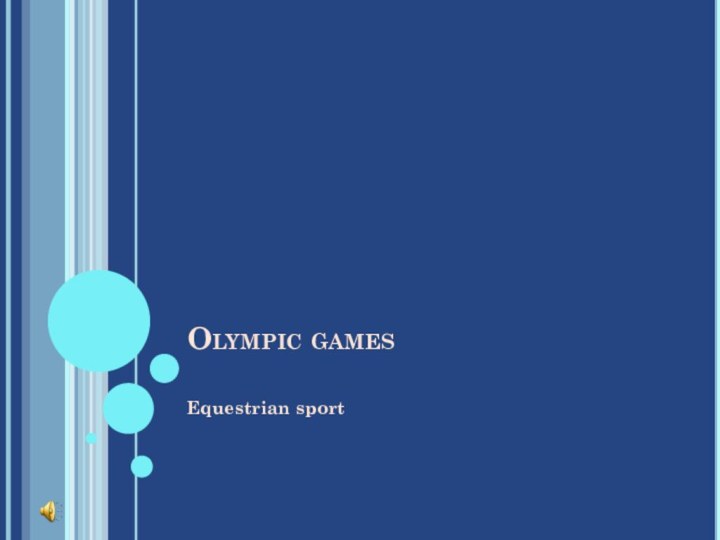 Olympic games Equestrian sport