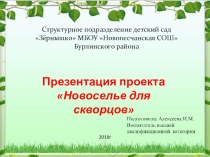 Презентация проекта по теме Новоселье для скворцов