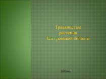 Презентация Травянистые растения Костромской области