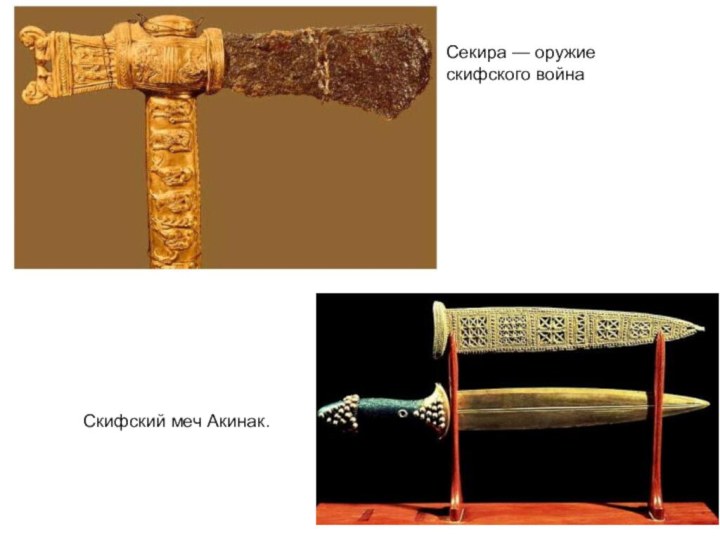 Секира — оружие скифского война Скифский меч Акинак.