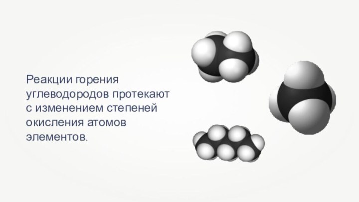 Реакции горения углеводородов протекают с изменением степеней окисления атомов элементов.