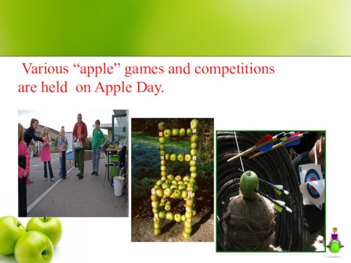 Various “apple” games and competitions
