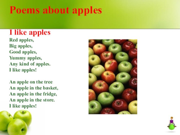 Poems about apples   I like