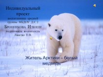 Презентация к проекту житель Арктики - белый медведь