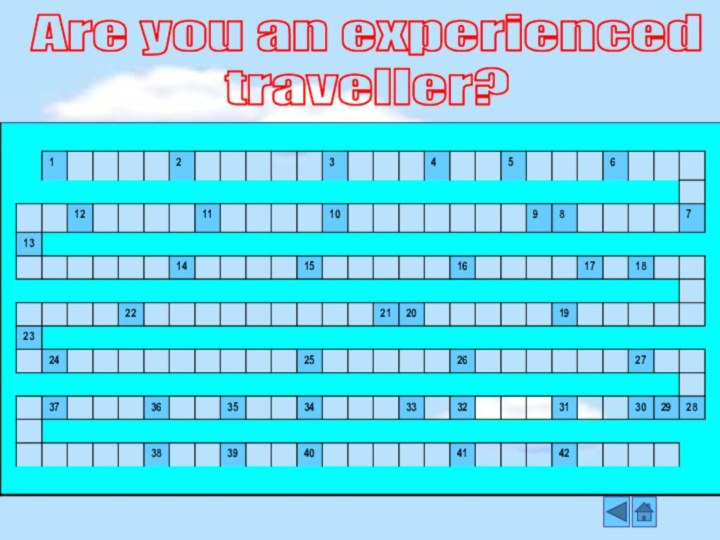 Are you an experiencedtraveller?
