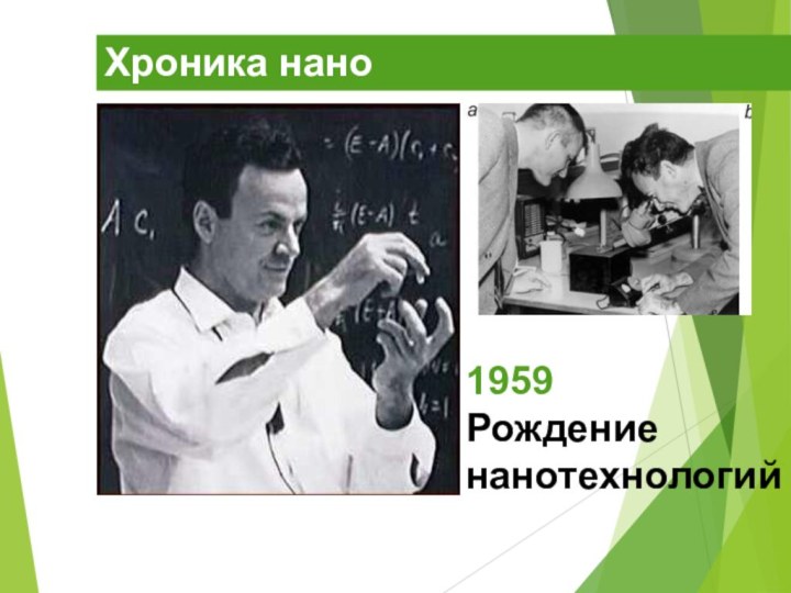 Хроника нано1959Рождение нанотехнологий