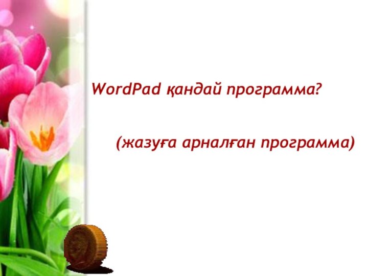 WordPad қандай программа? (жазуға арналған программа)