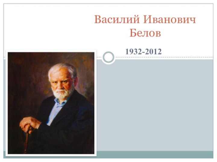 1932-2012Василий Иванович  Белов