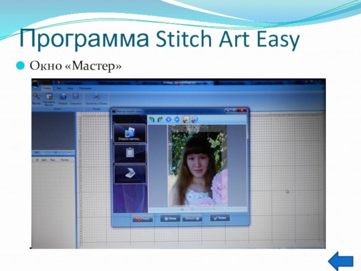 Программа Stitch Art EasyОкно «Мастер»