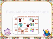 Презентация по русскому языку Личные местоимения 3 класс