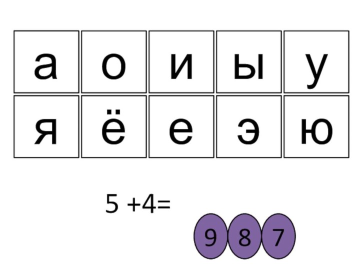 аоиыяёеэ5 +4=987ую