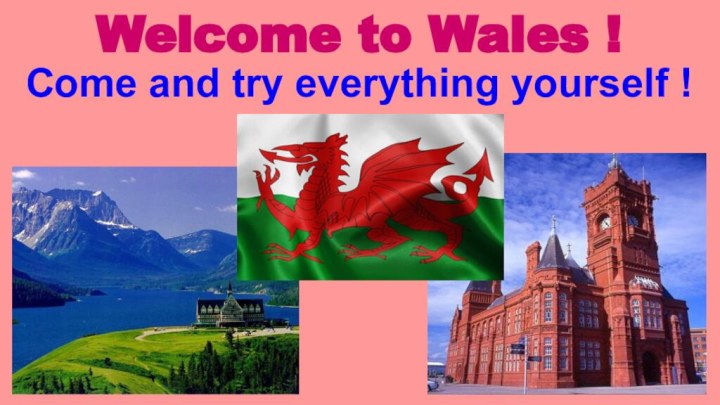 Welcome to Wales ! Come and try everything yourself !