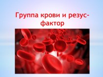 Презентация по биологии на тему Группа крови и резус-фактор