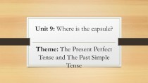 Презентация по английскому языку на тему The Present Perfect Tense and The Past Simple Tense (5 класс)