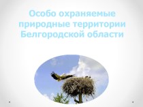 Презентация по экологии на тему Особо охраняемые природные территории Белгородской области.