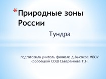 Презентация к уроку по окружающему миру Тундра 4кл, УМК Школа России
