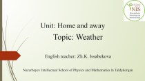 Презентация по английскому языку на тему Weather