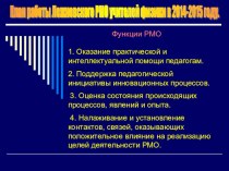 Анализ план работы РМО 2014-2015г.