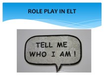 Role Plays in ELT