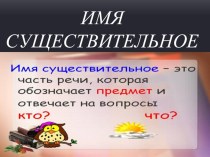 Презентация по русскому языку Имя существительное