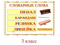Презентация по русскому языку на тему Изучение словарных слов (3 класс - ОВЗ)
