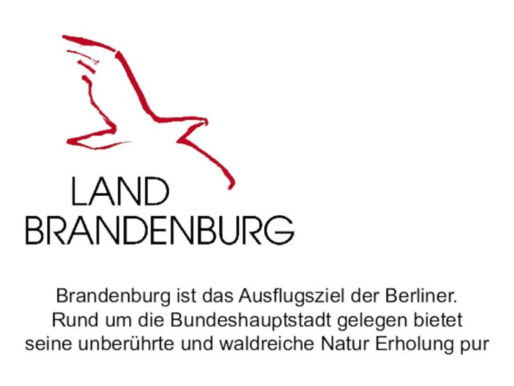 Brandenburg ist das Ausflugsziel der Berliner. Rund um die Bundeshauptstadt gelegen bietet