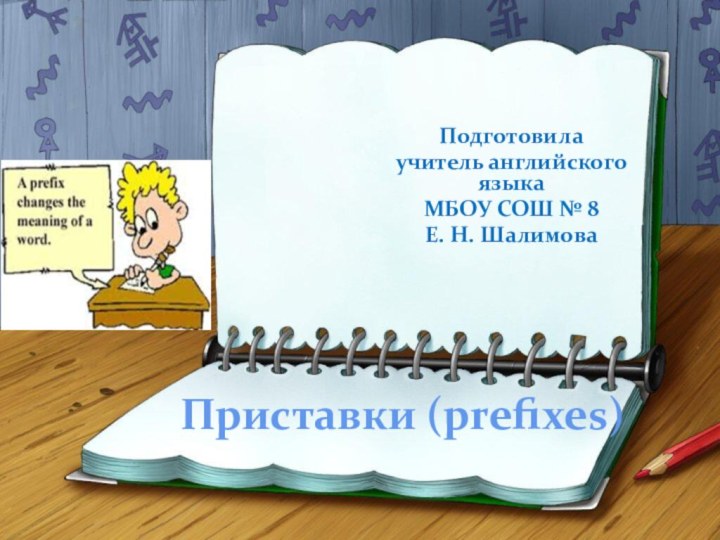Приставки (prefixes)Подготовила учитель английского языка МБОУ СОШ № 8 Е. Н. Шалимова
