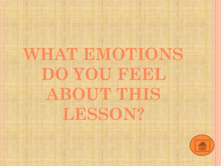 What emotions do you feel about this lesson?