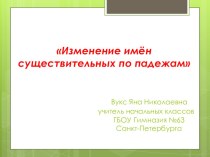 Презентация по русскому языку на тему Изменение имён существительных по падежам (4 класс)