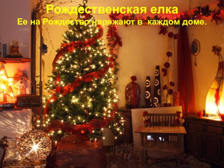 Рождественская елка Ее на Рождество наряжают в каждом доме.