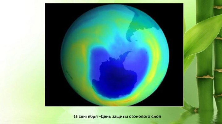 16 сентября –День защиты озонового слоя