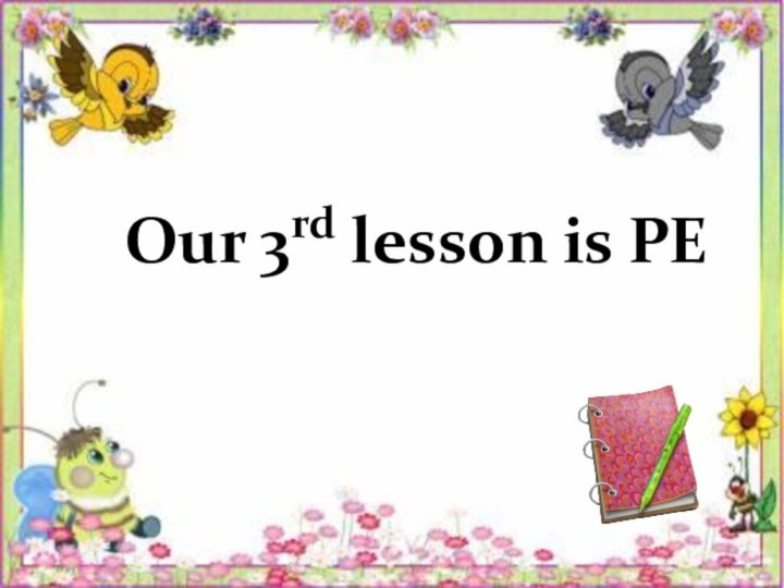 )Our 3rd lesson is PE