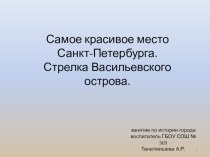 Презентация по истории Санкт-Петербурга на тему  Стрелка Васильевского острова.