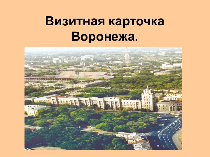 Визитная карточка Воронежа.