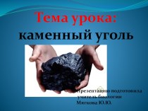Презентация по биологии не тему: Каменный уголь, коррекционная школа VIII вида, 6 класс.