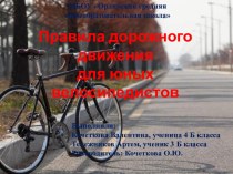 ПДД для юного велосипедиста (2-4 класс)