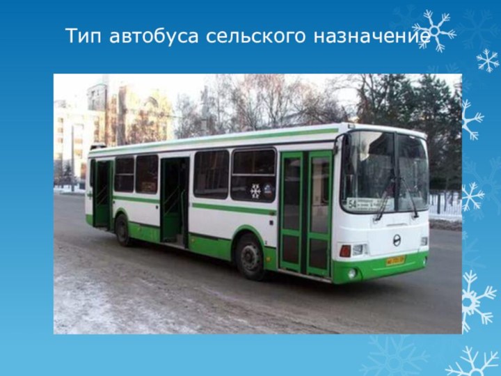 Тип автобуса сельского назначение