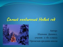 Авторская презентация Самый необычный Новый год Шапкина Даниила