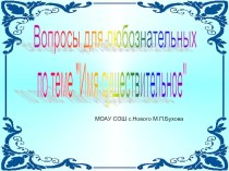Презентация к внеклассному занятию по русскому языку 6-7 класс по теме Имя существительное