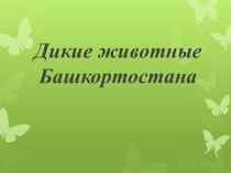 Презентация по ИКБ на тему Дикие животные Башкортостана