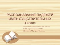 Презентация по русскому языку на тему: Распознавание падежей имён существительных
