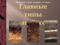 Презентация Главные типы почв России