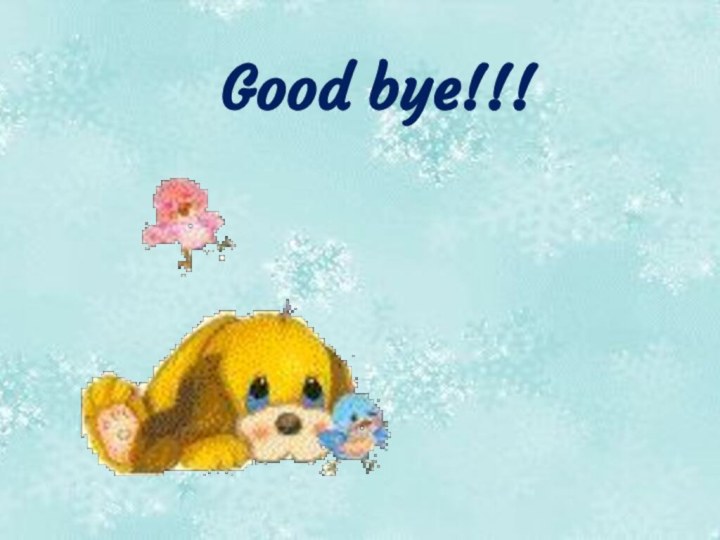 Good bye!!!