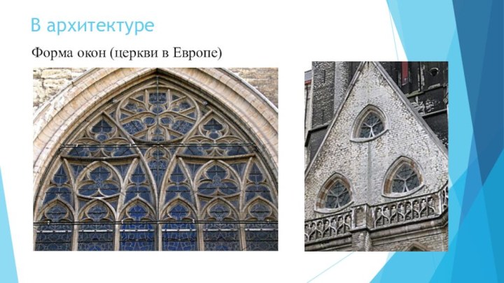 В архитектуреФорма окон (церкви в Европе)